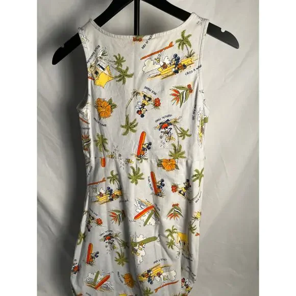 Disney Shopping White Tropical Print Sleeveless Dress Women’s Size M - Picture 4 of 6